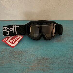 Scott Jr Tracer Black Goggles With Adjustable Strap & Amber Lens